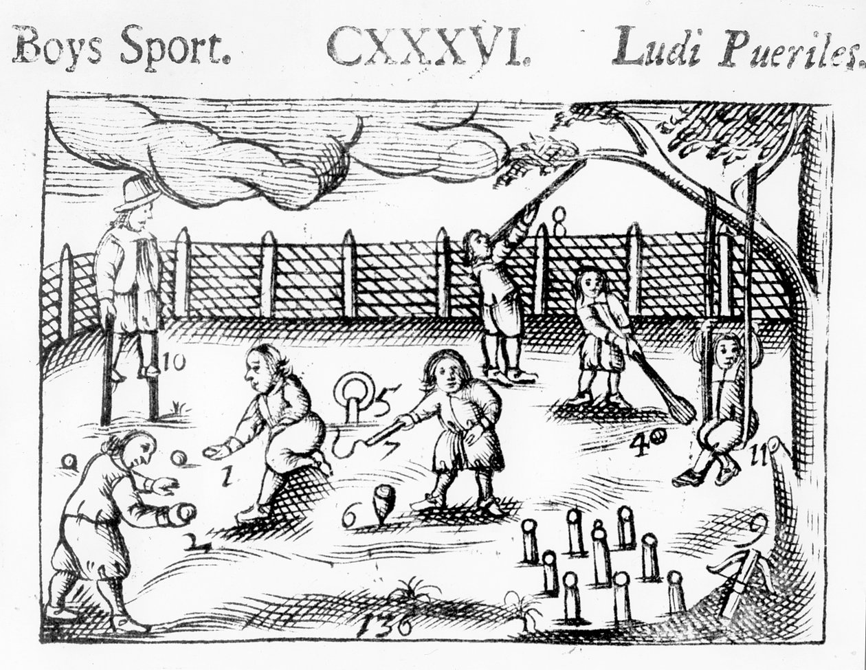 Drengesport fra Orbis Sensual Pictus, 1658 af John Amos Comenius
