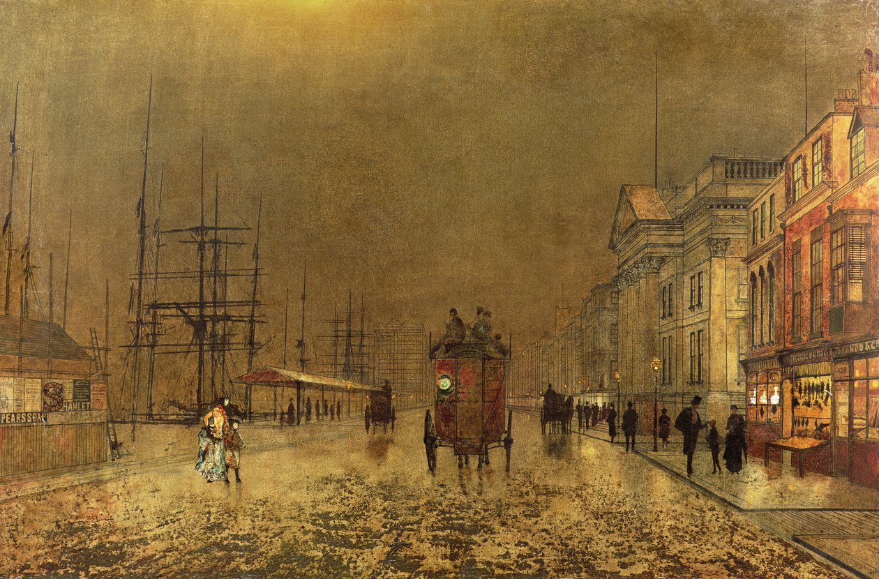En Liverpool Street af John Atkinson Grimshaw
