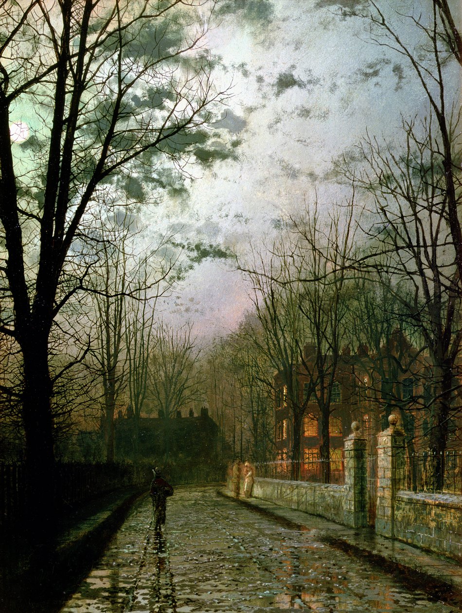 Efter bruseren af John Atkinson Grimshaw