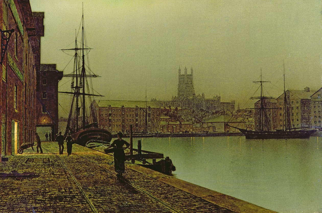 Gloucester Docks, ca. 1880 af John Atkinson Grimshaw