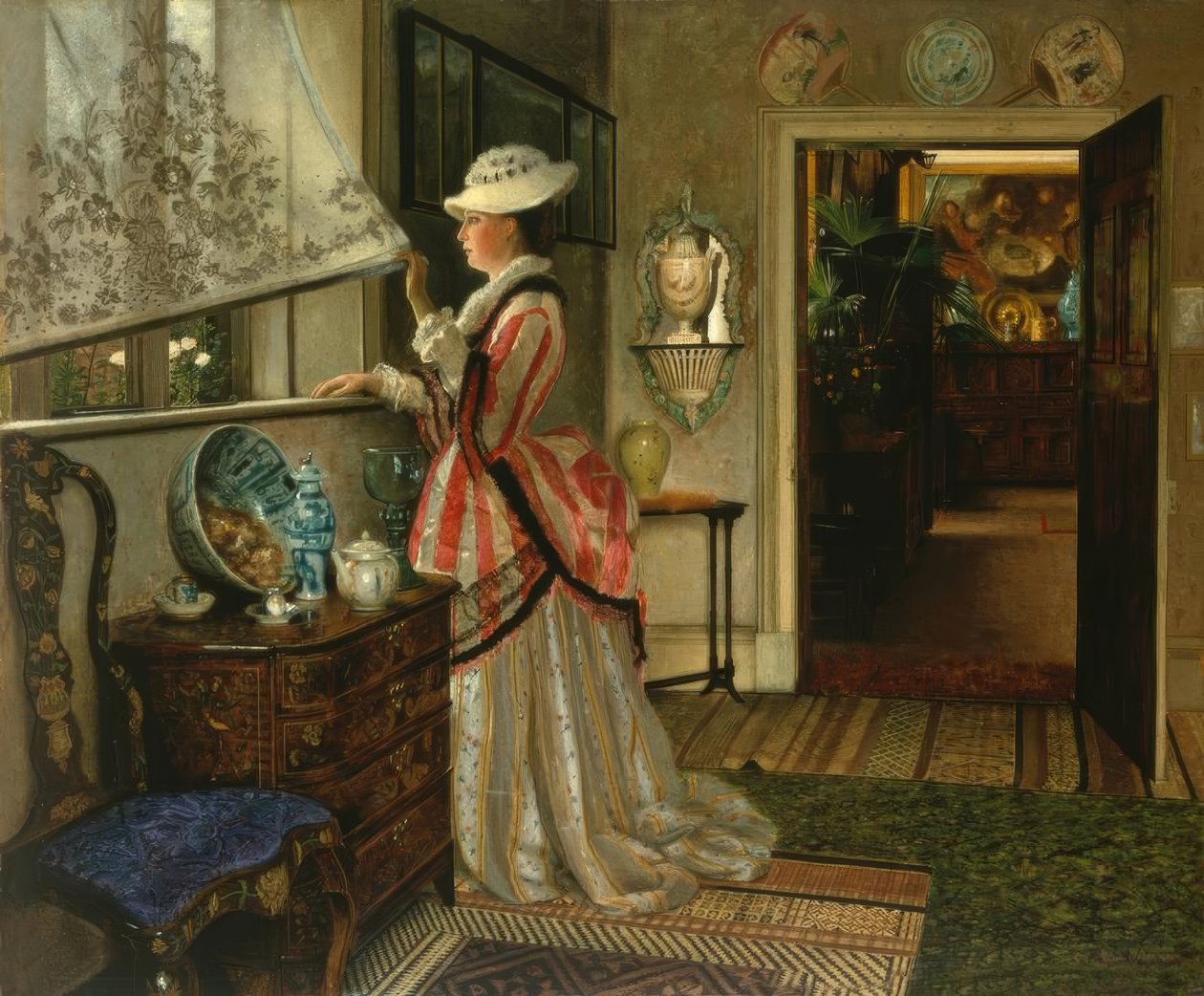 J.A.Grimshaw, Summer / Gemälde, 1875 af John Atkinson Grimshaw