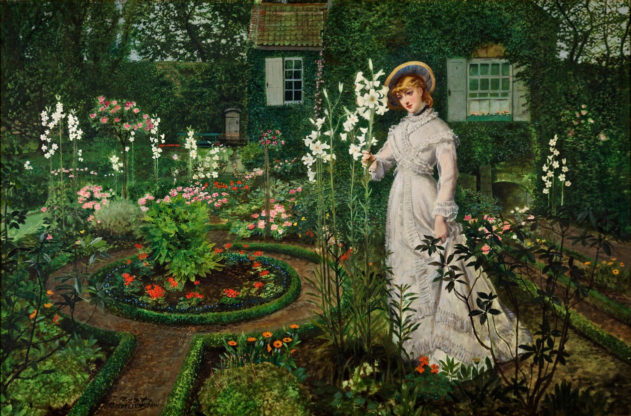 Rektors Have, Liljedronningen, 1877 af John Atkinson Grimshaw