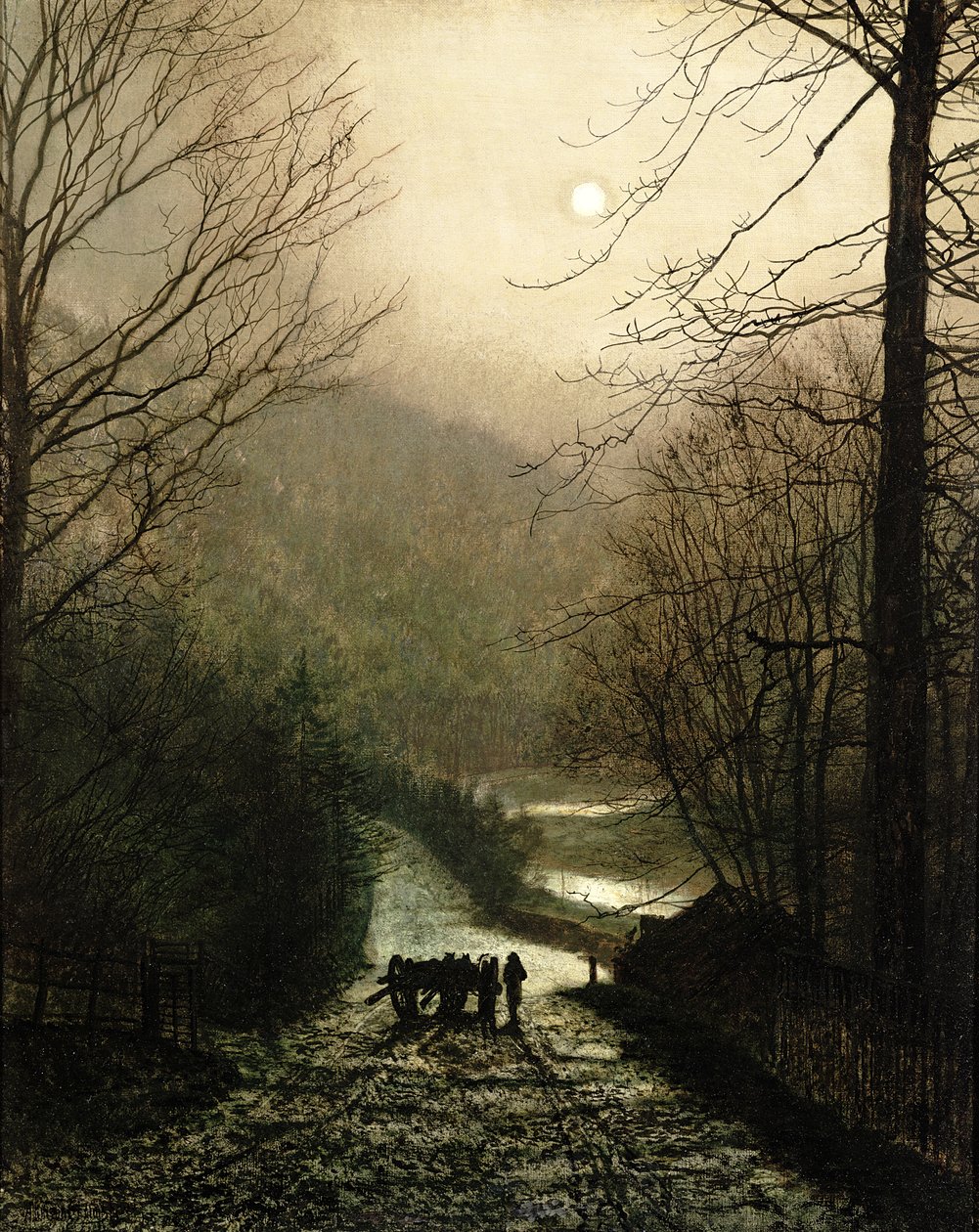 Tømmervognen af John Atkinson Grimshaw
