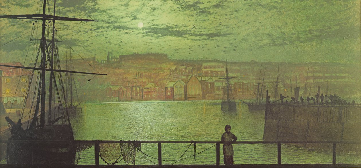 Whitby fra Station Quay, 1878 af John Atkinson Grimshaw