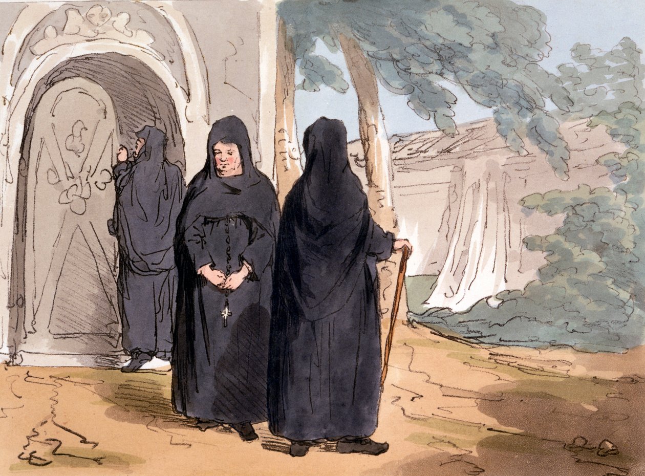 Nonner, 1804 af John Augustus Atkinson