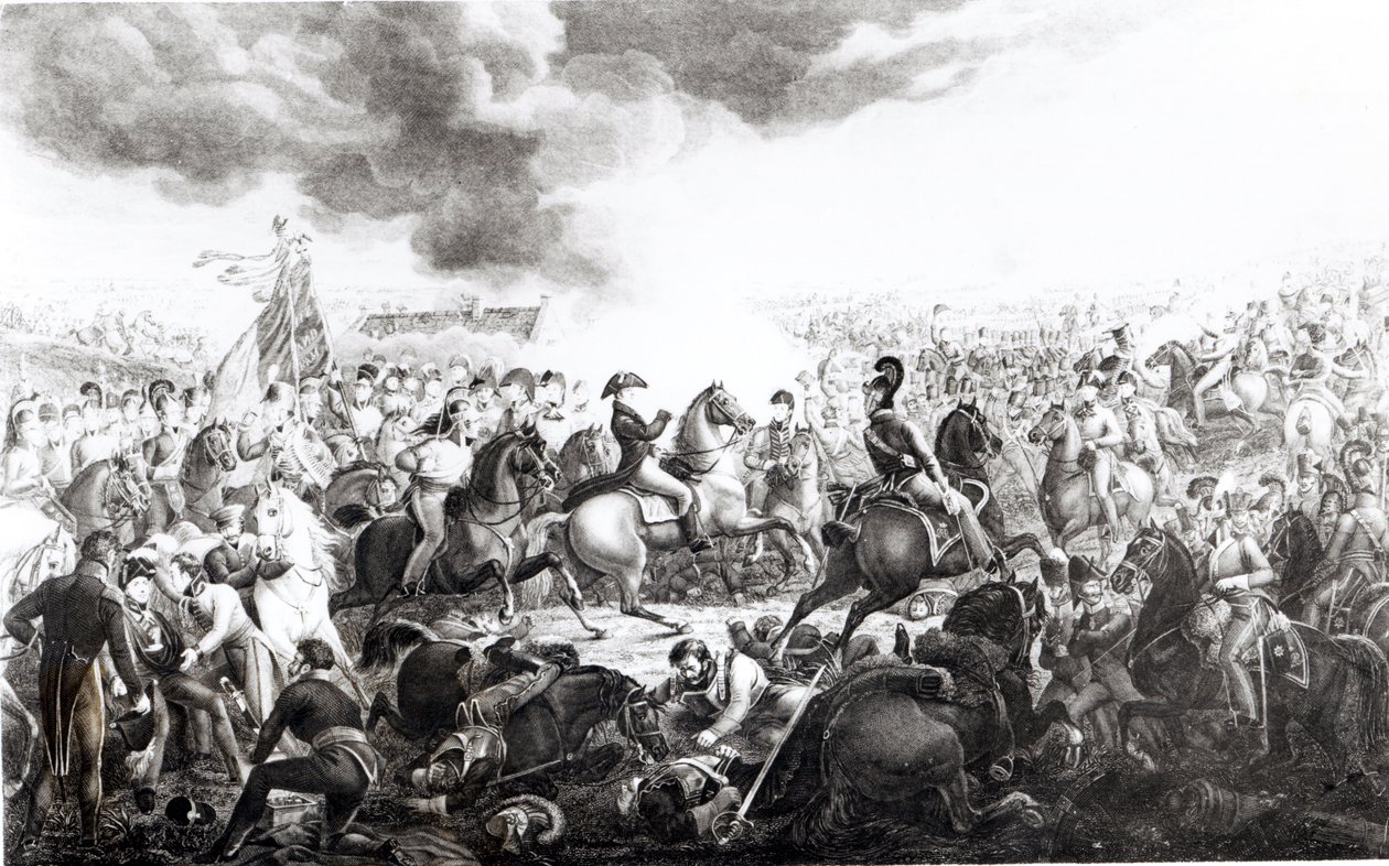 Wellington ved slaget ved Waterloo, 18. juni 1815 af John Augustus Atkinson