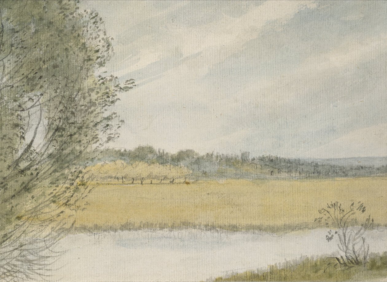 Christ Church Meadows (akvarel over grafit, på papir) af John Baptist Malchair