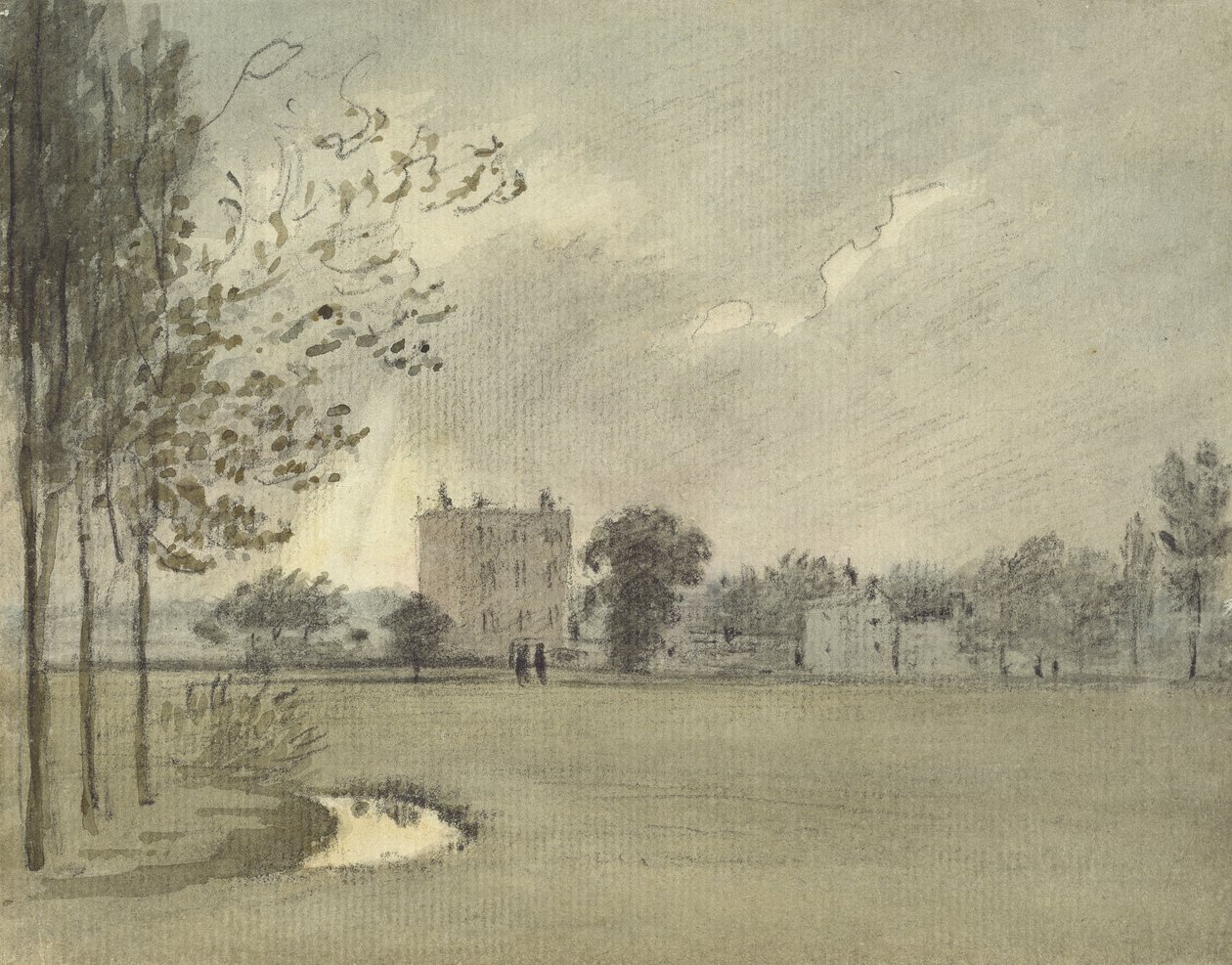 Christ Church Meadows, 6. maj 1788 (akvarel over grafit, på papir) af John Baptist Malchair
