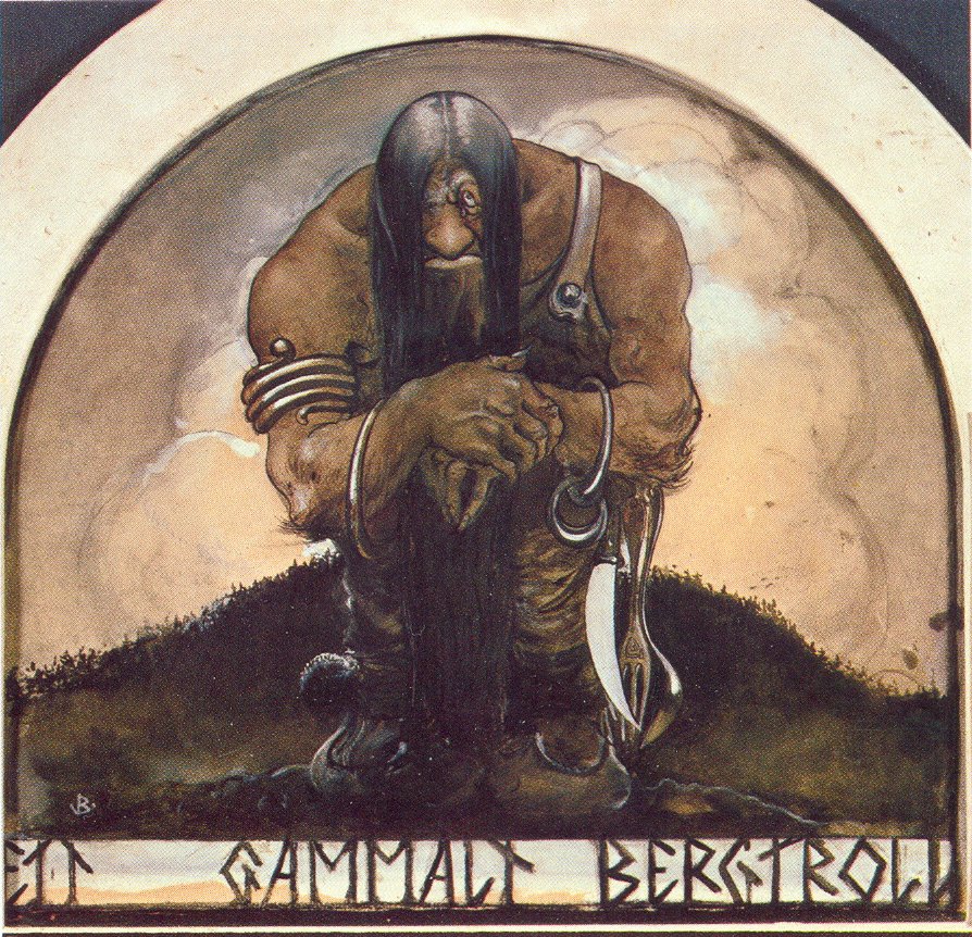 En gammel bjergtrold af John Bauer