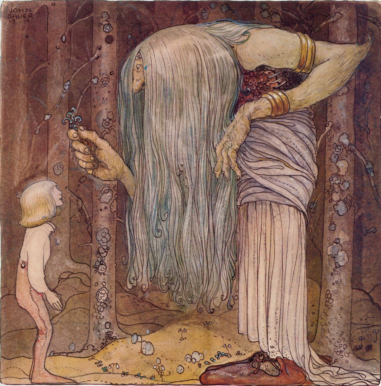 Her er et stykke af en troldurt, som ingen andre end mig kan finde af John Bauer