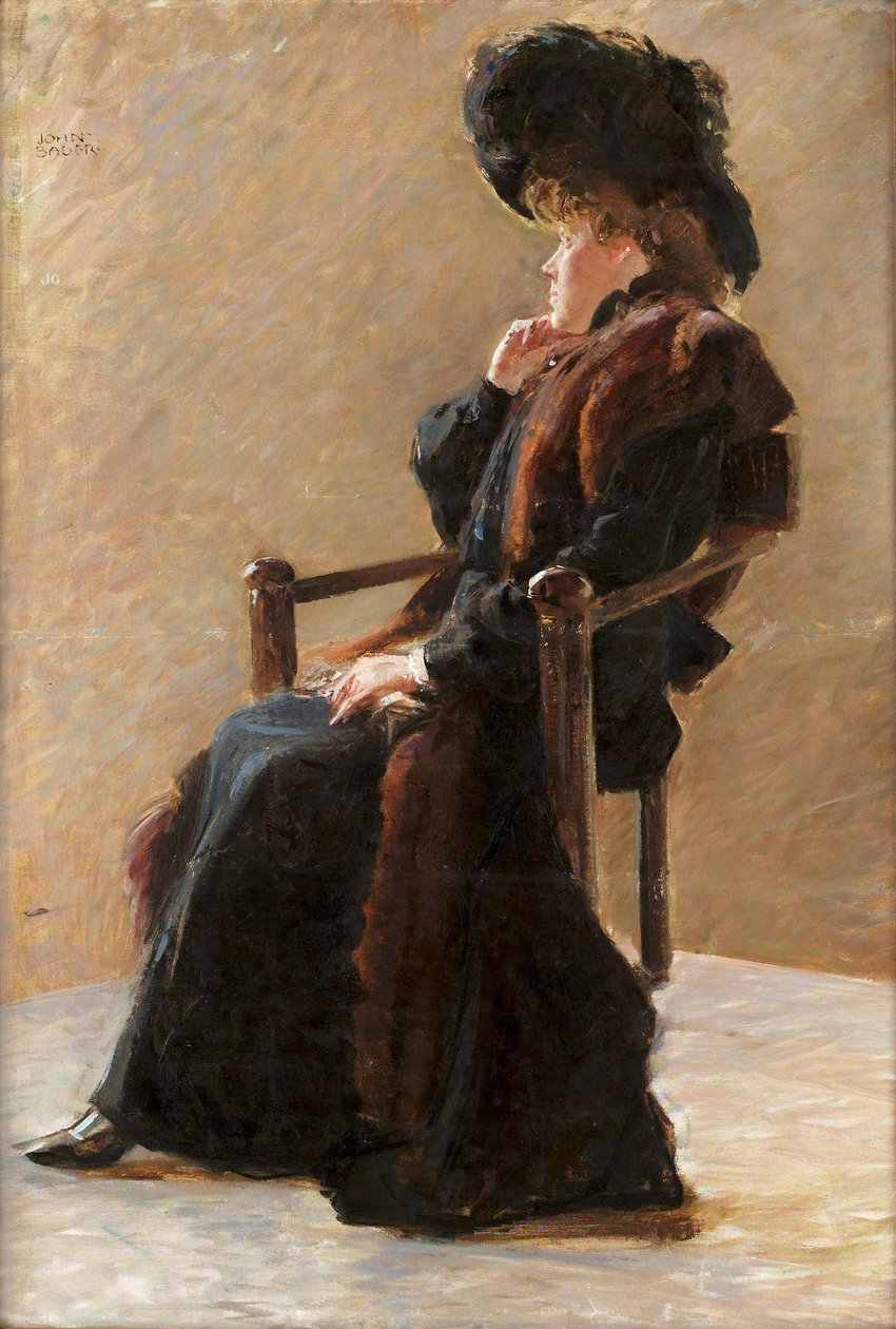 Portræt af en elegant dame af John Bauer