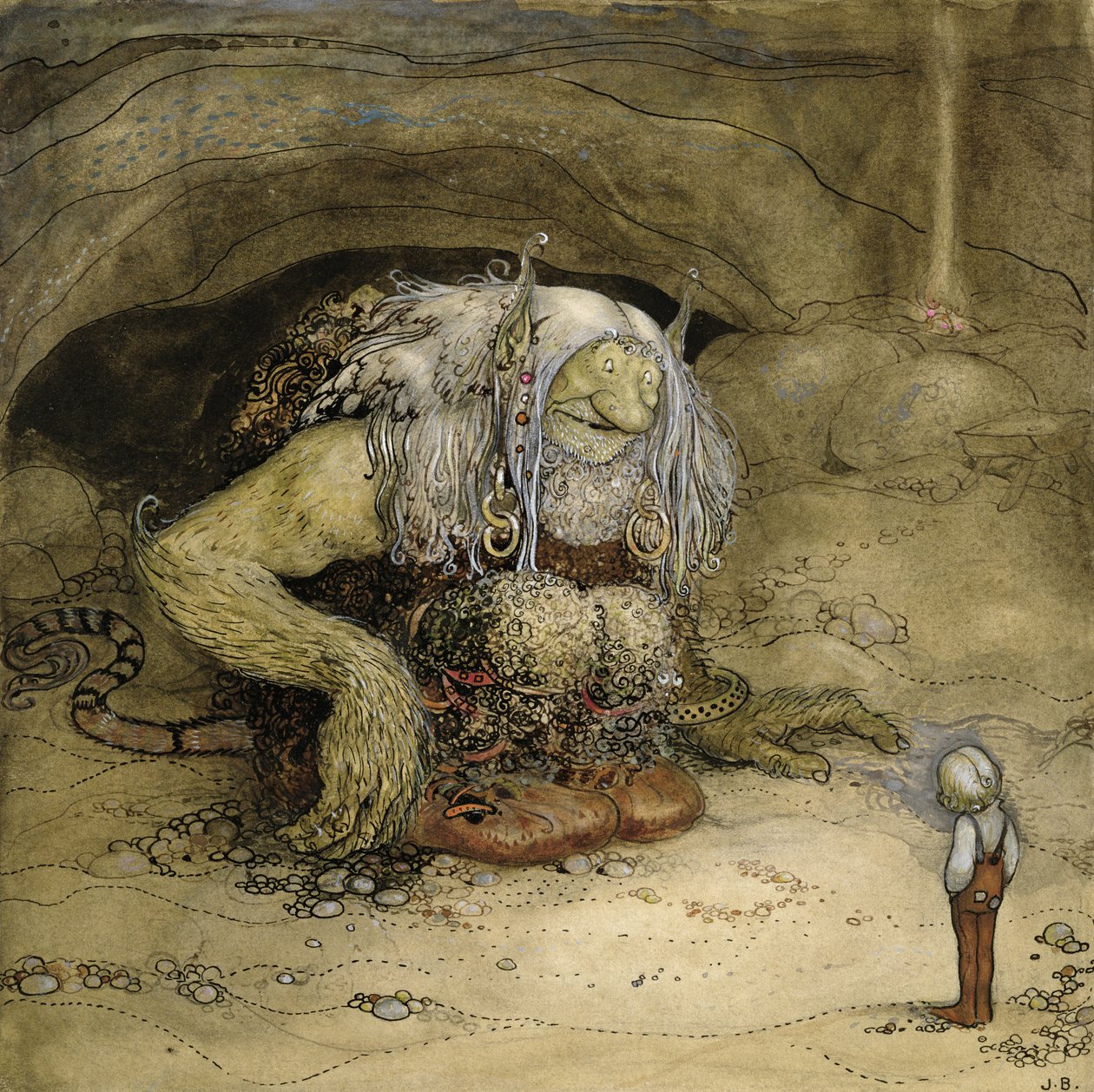 Trolden og drengen af John Bauer