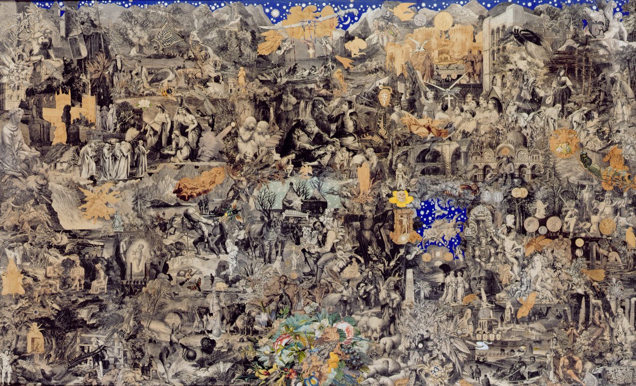 Victoriansk collage, 1865 (collage af graveringer og fotos) af John Bingley Garland