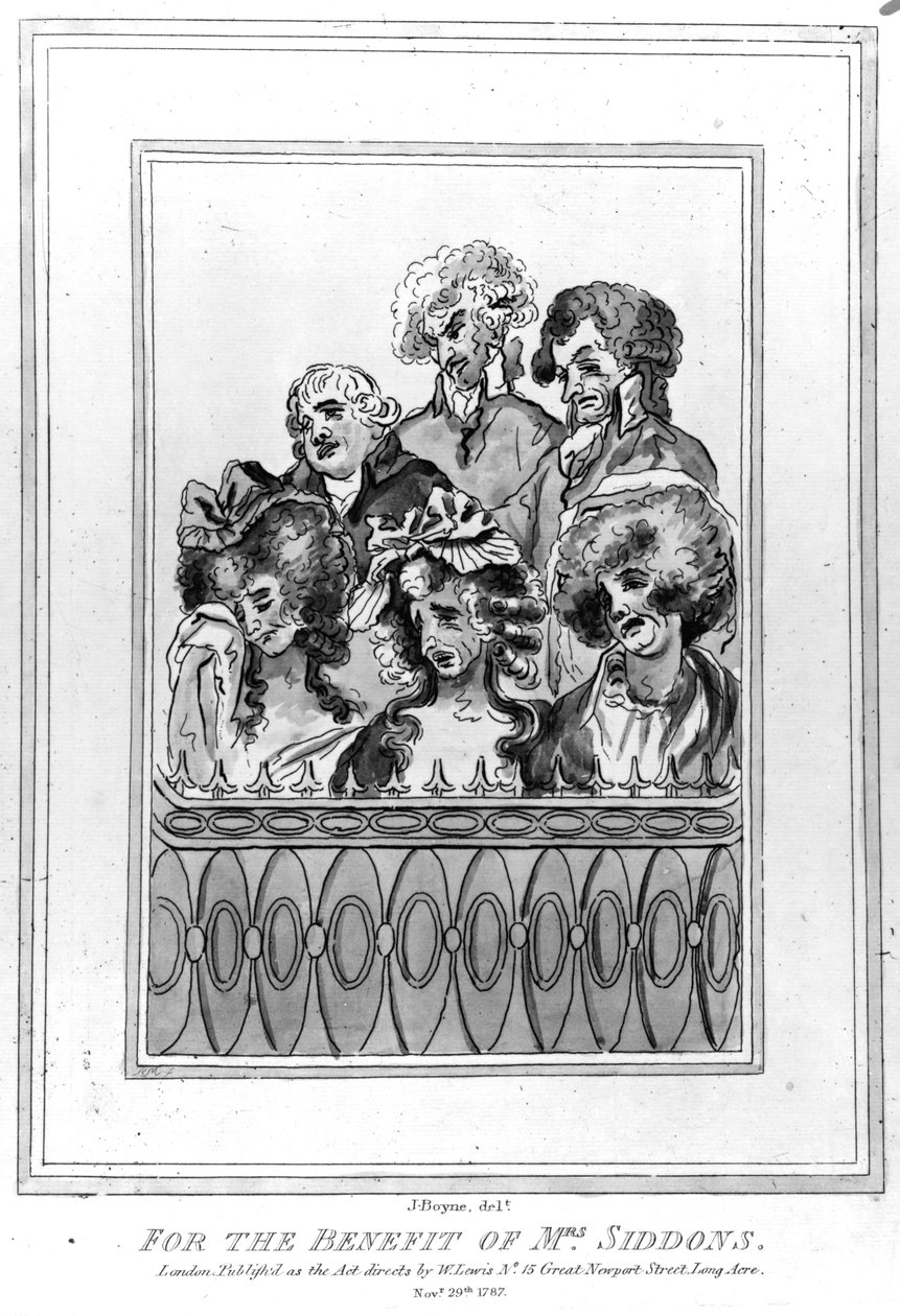 Til fordel for fru Siddons, 1787 af John Boyne