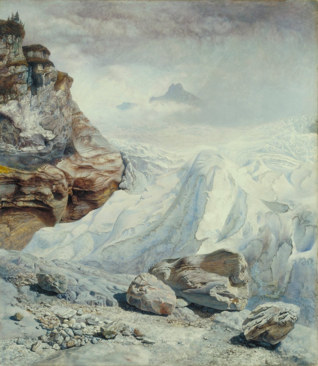 Gletscher i Rosenlaui af John Brett