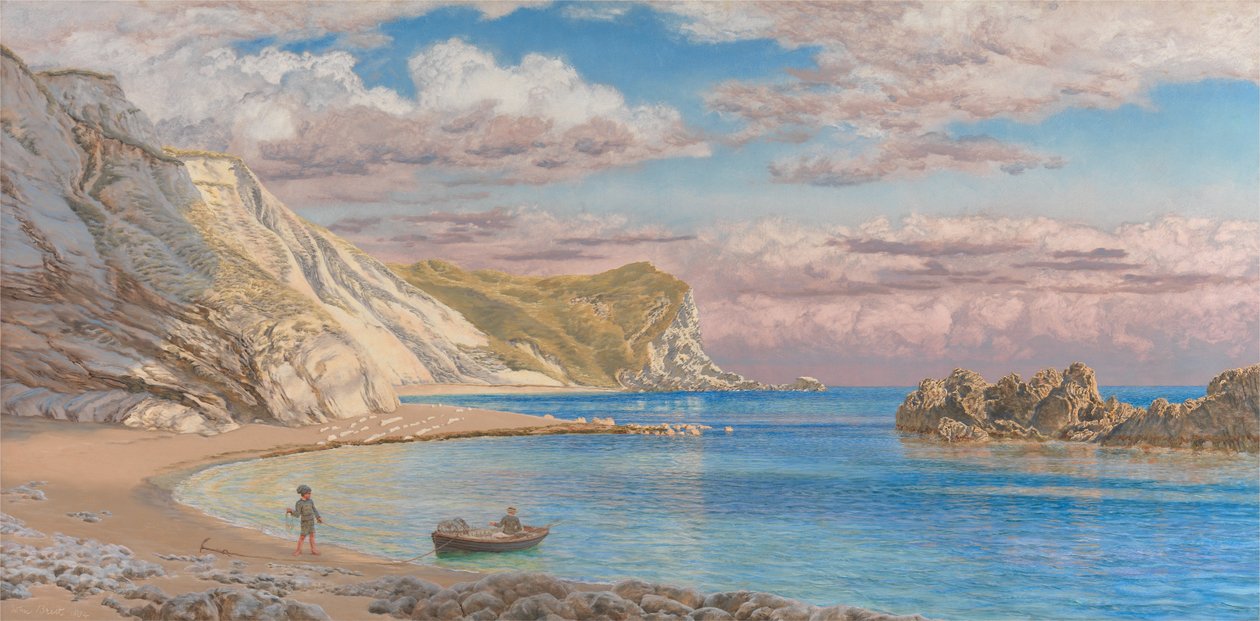 Man of War Rocks, Coast of Dorset af John Brett