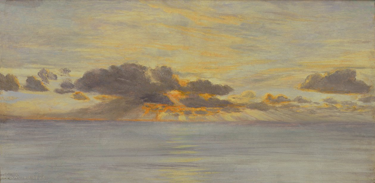 Solnedgang af John Brett