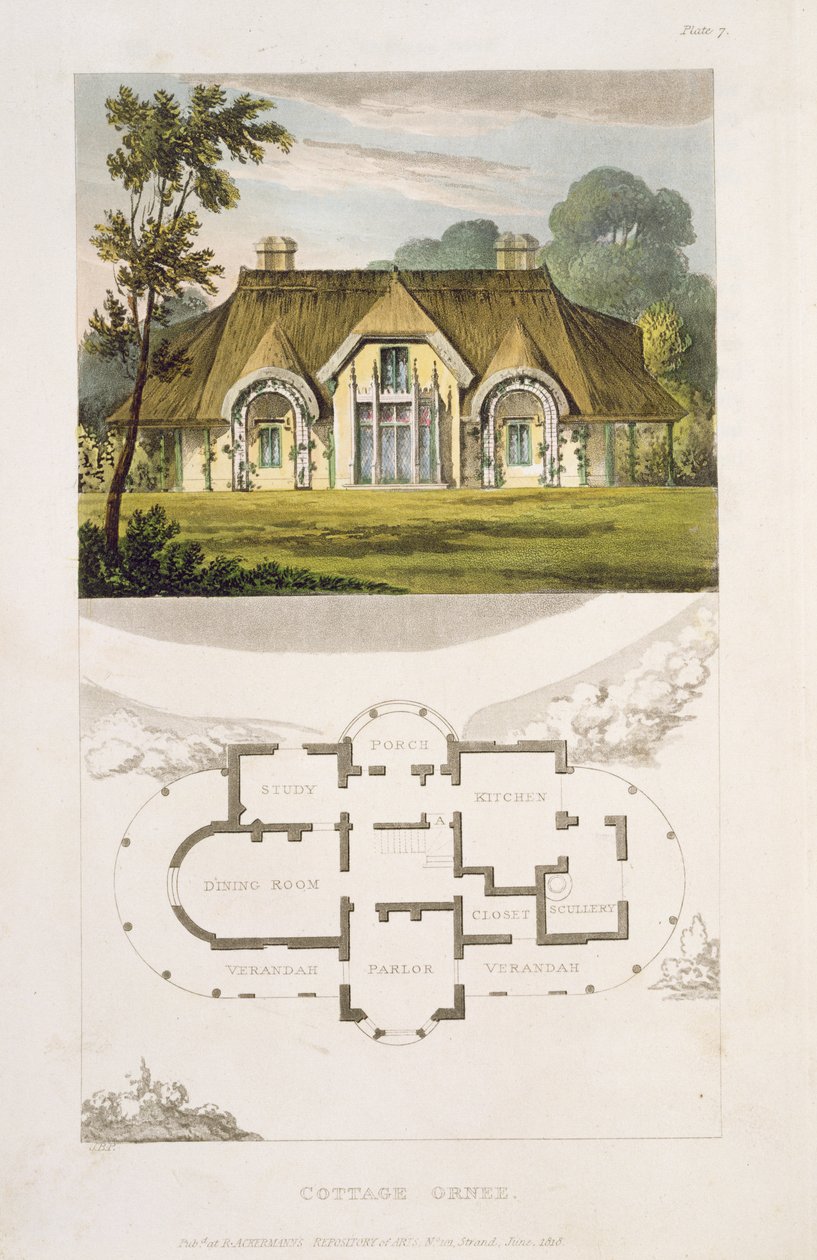 Dekoreret sommerhus, fra Ackermanns 