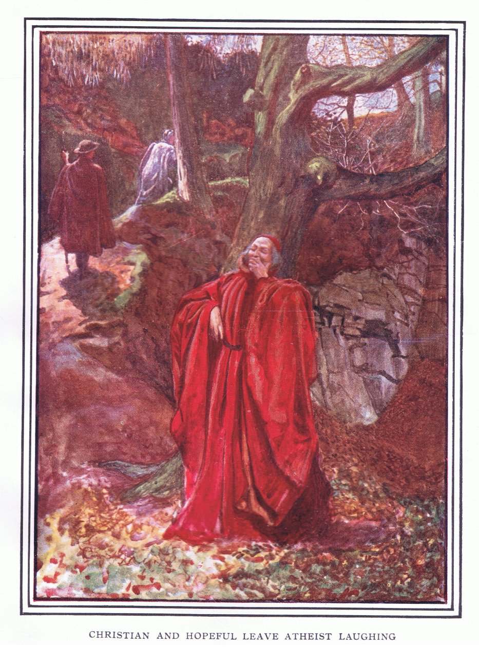 Kristen og håbefuld efterlader ateist grinende af John Byam Liston Shaw
