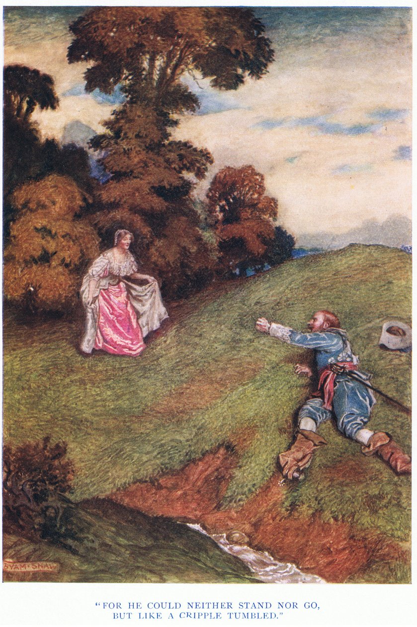 For han kunne hverken stå eller gå, men som en krøbling væltede, 1928 af John Byam Liston Shaw