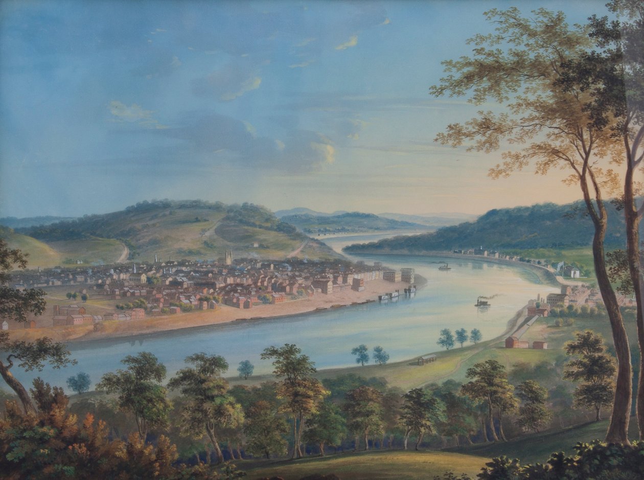Udsigt over Cincinnati fra Covington af John Caspar Wild