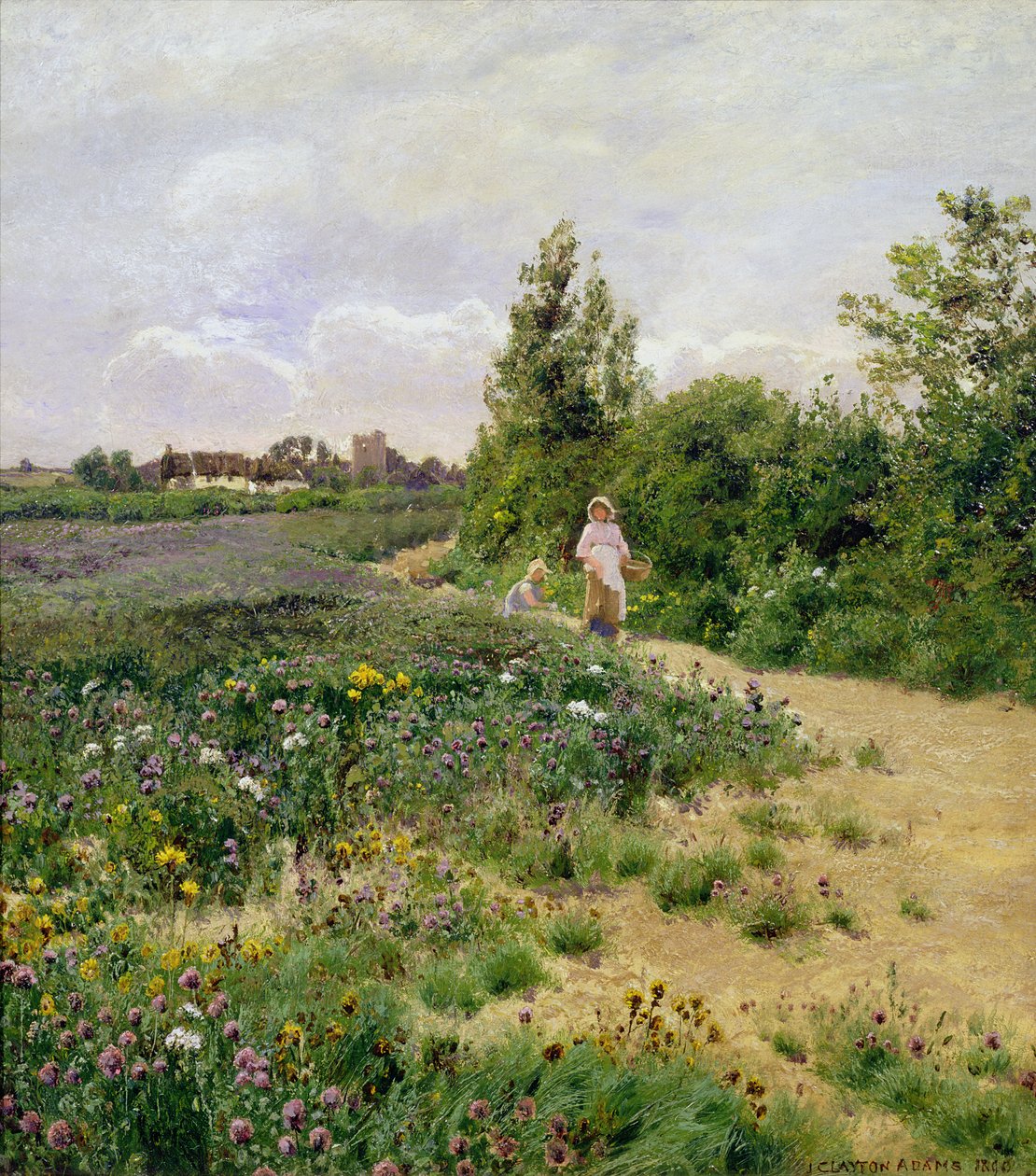 A Surrey Lane, 1890 af John Clayton Adams