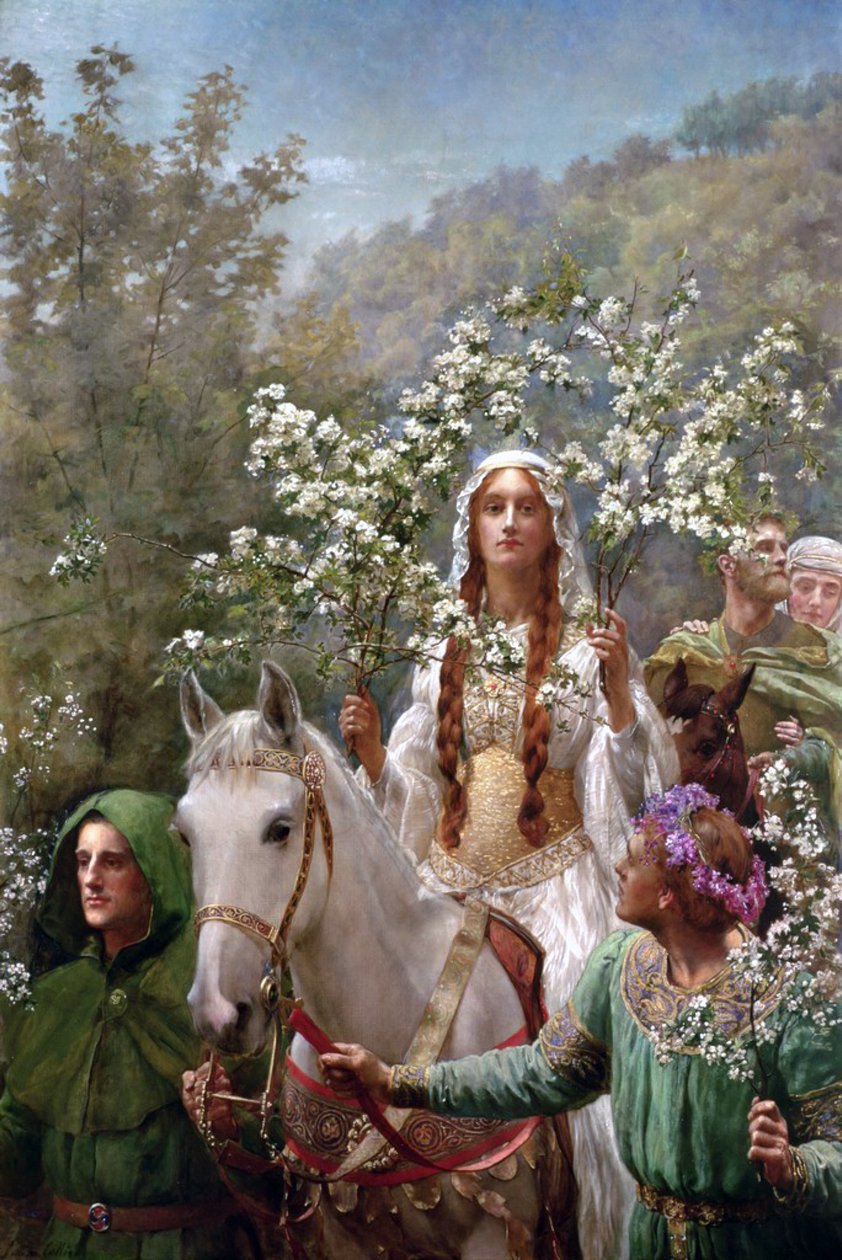 Queen Guineveres Maying af John Collier