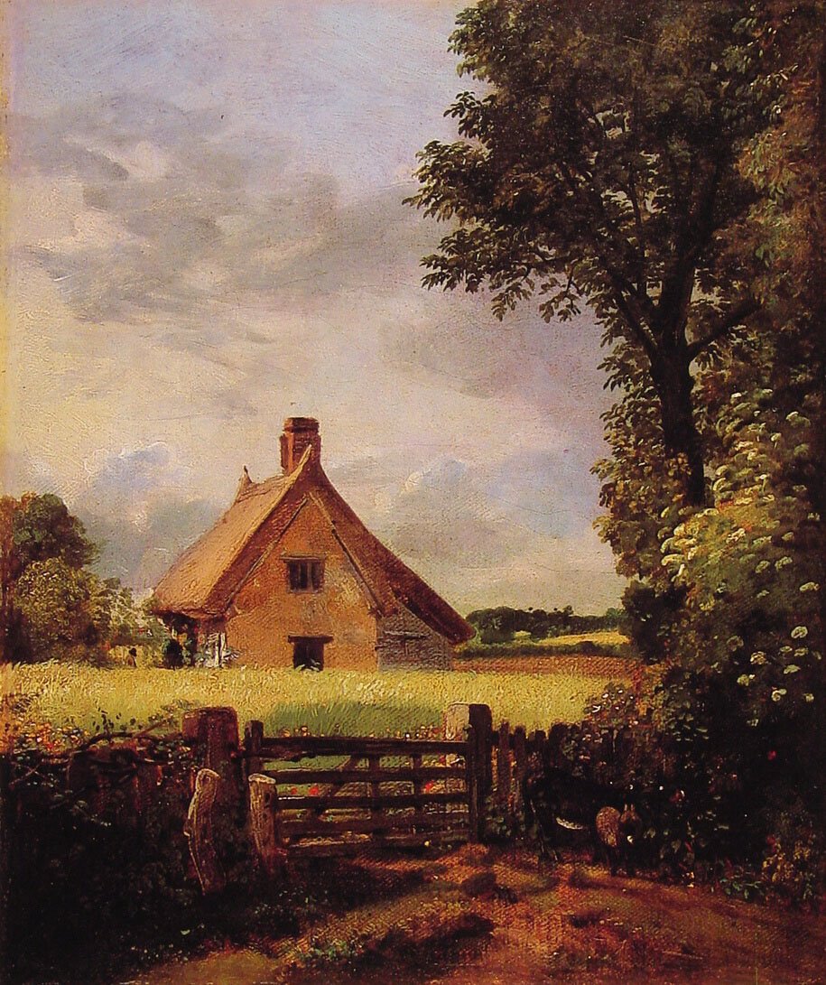 Et sommerhus i en kornmark af John Constable