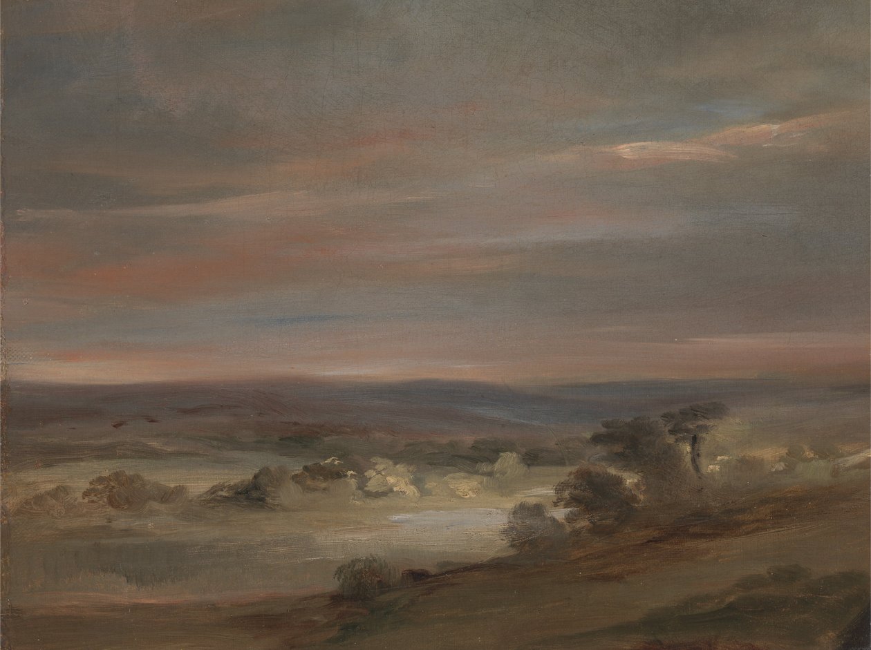 En udsigt over Hampstead Heath, tidlig morgen af John Constable