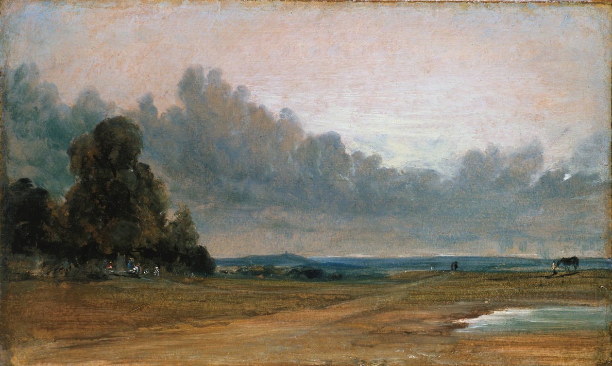 En udsigt over Hampstead Heath med harve i det fjerne (1822) af John Constable