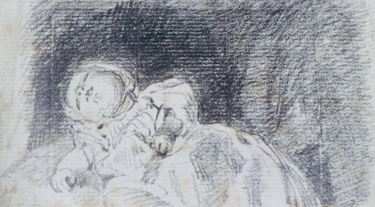 En baby (muligvis Maria Louisa Constable) 1819 af John Constable