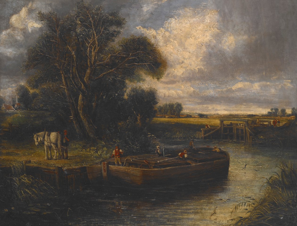 Pram på kanalen af John Constable