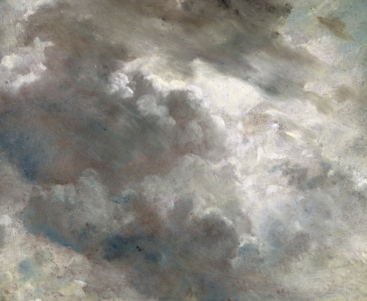 Cloud Study, 1821 (olie på papir fastlagt på papir) af John Constable