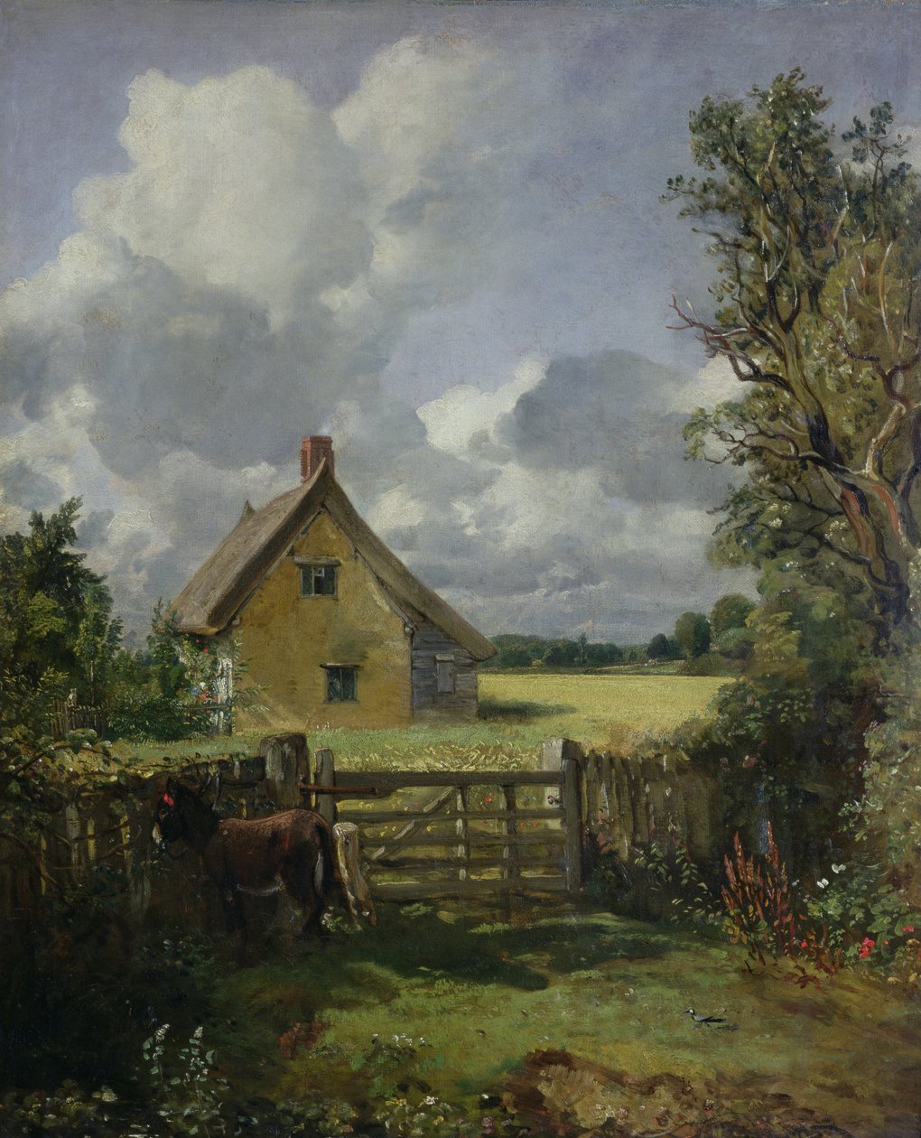 Sommerhus i en kornmark, 1833 af John Constable
