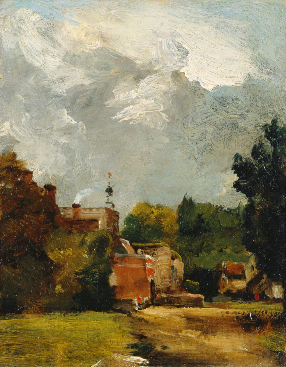 Øst Bergholt Kirke af John Constable