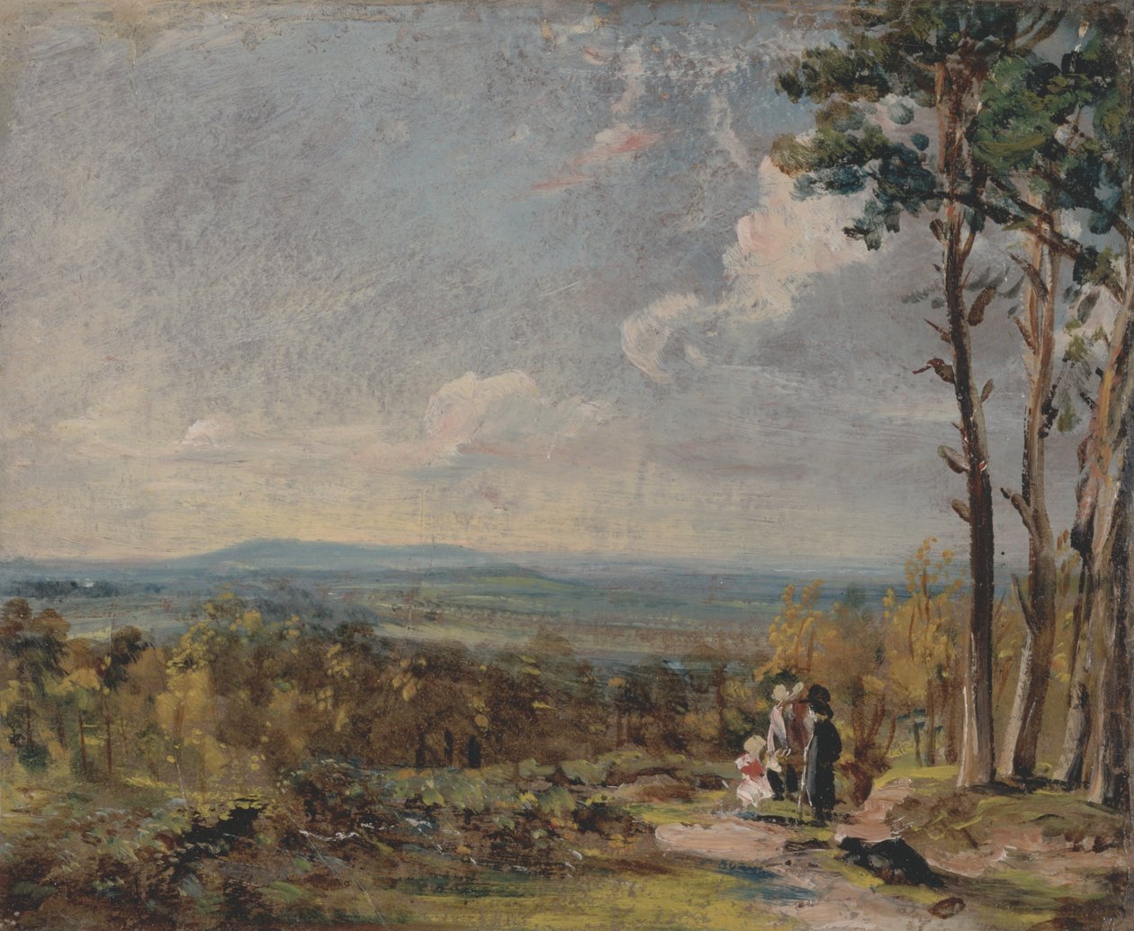 Hampstead Heath kigger mod Harrow af John Constable
