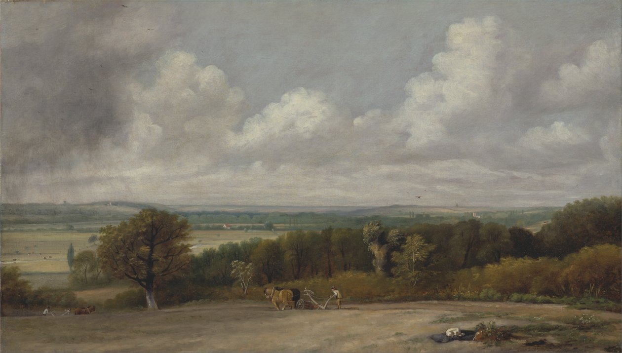 Pløjning Scene i Suffolk af John Constable