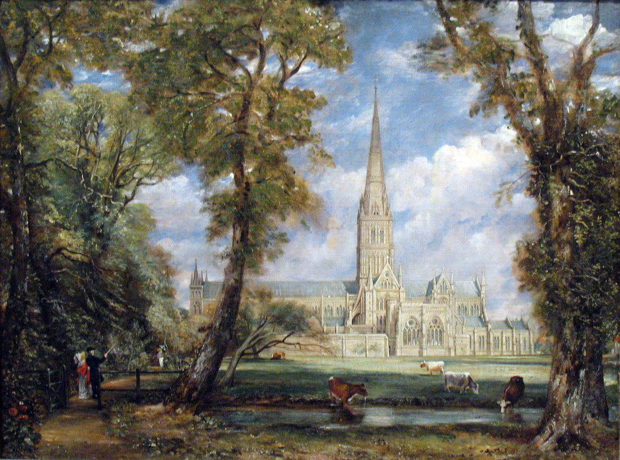 Salisbury Cathedral fra Bishops Grounds af John Constable