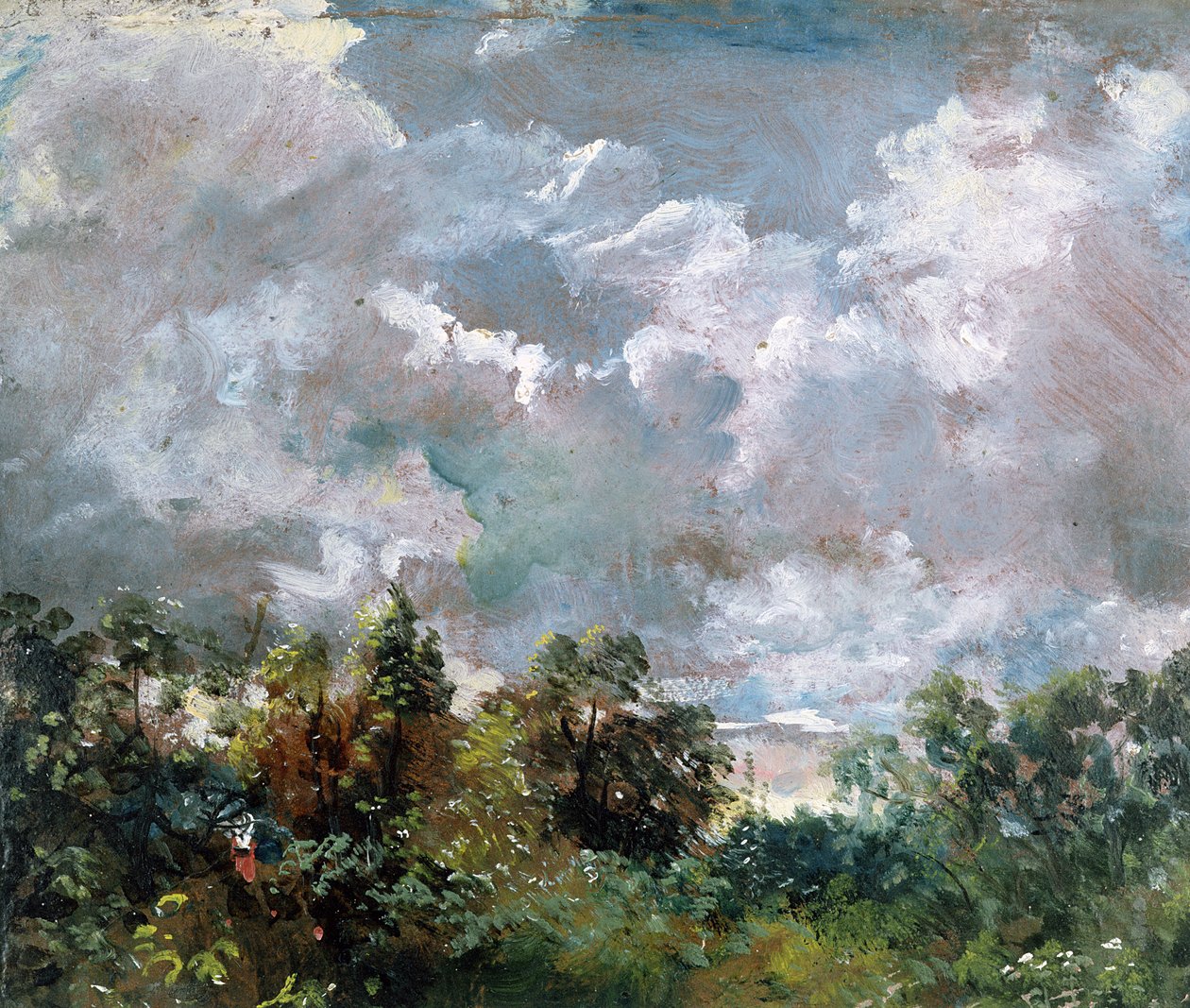 Studie af himmel og træer af John Constable