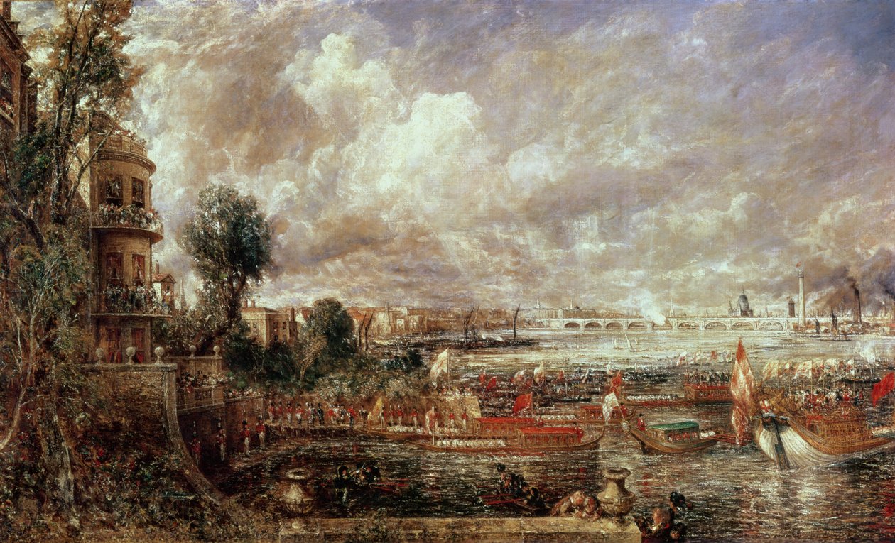 Åbningen af Waterloo Bridge, Whitehall Stairs, 18. juni 1817 af John Constable