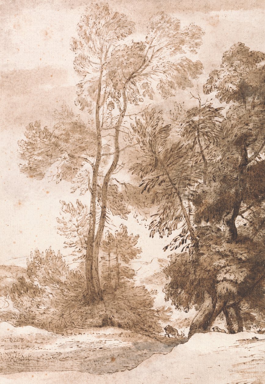 Træer og rådyr af John Constable