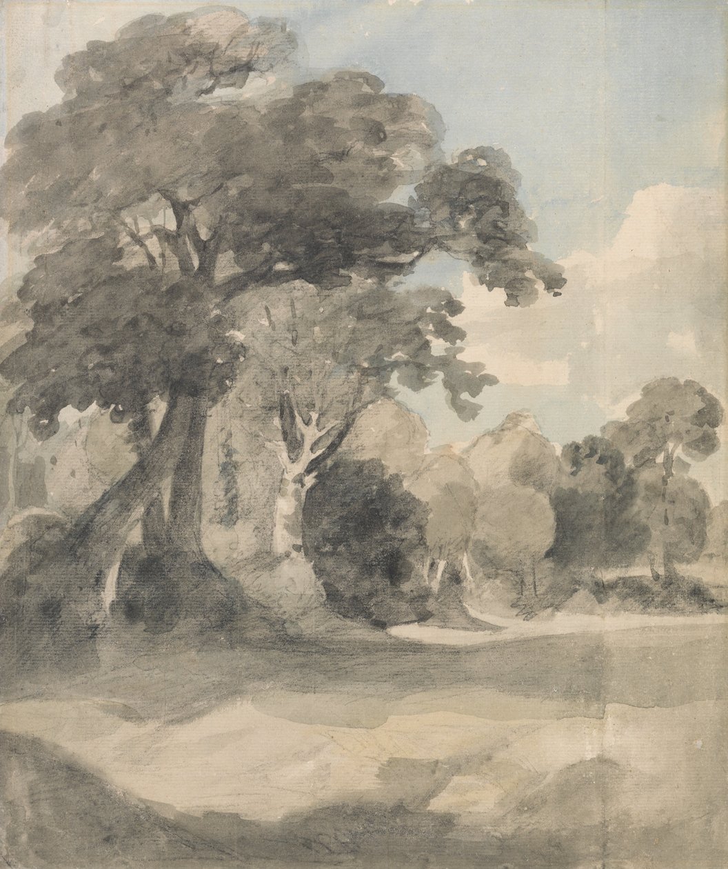 Træer på en eng af John Constable