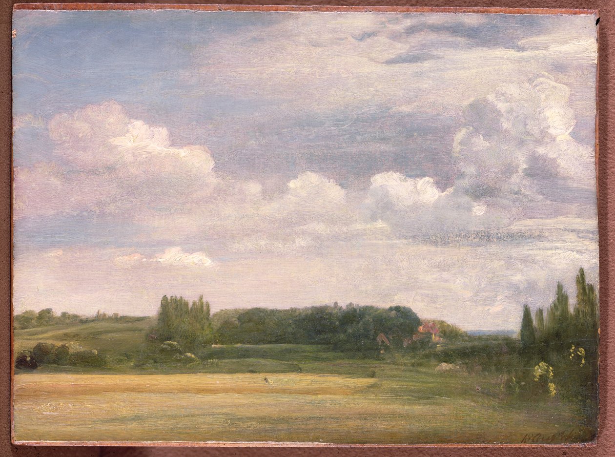 Udsigt mod præstegården, East Bergholt, 1813 af John Constable