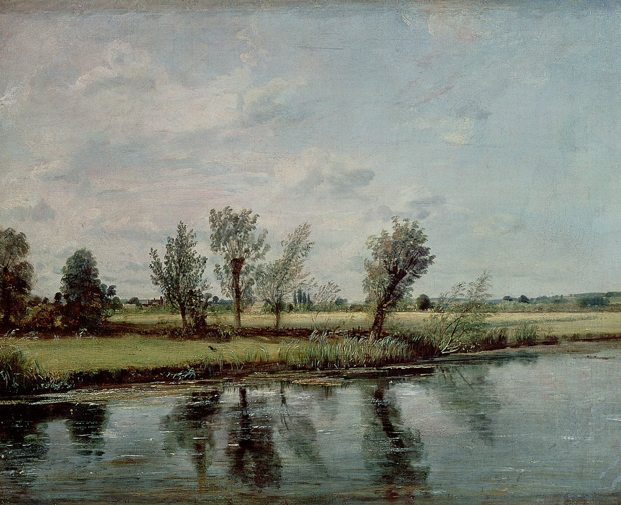 Water Meadows nær Salisbury, ca. 1820 af John Constable