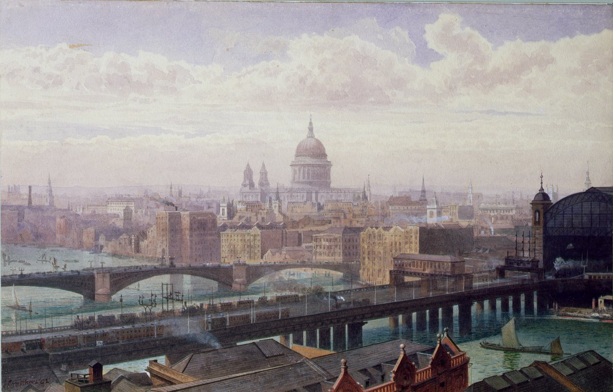 Udsigt over London, der viser St Paul