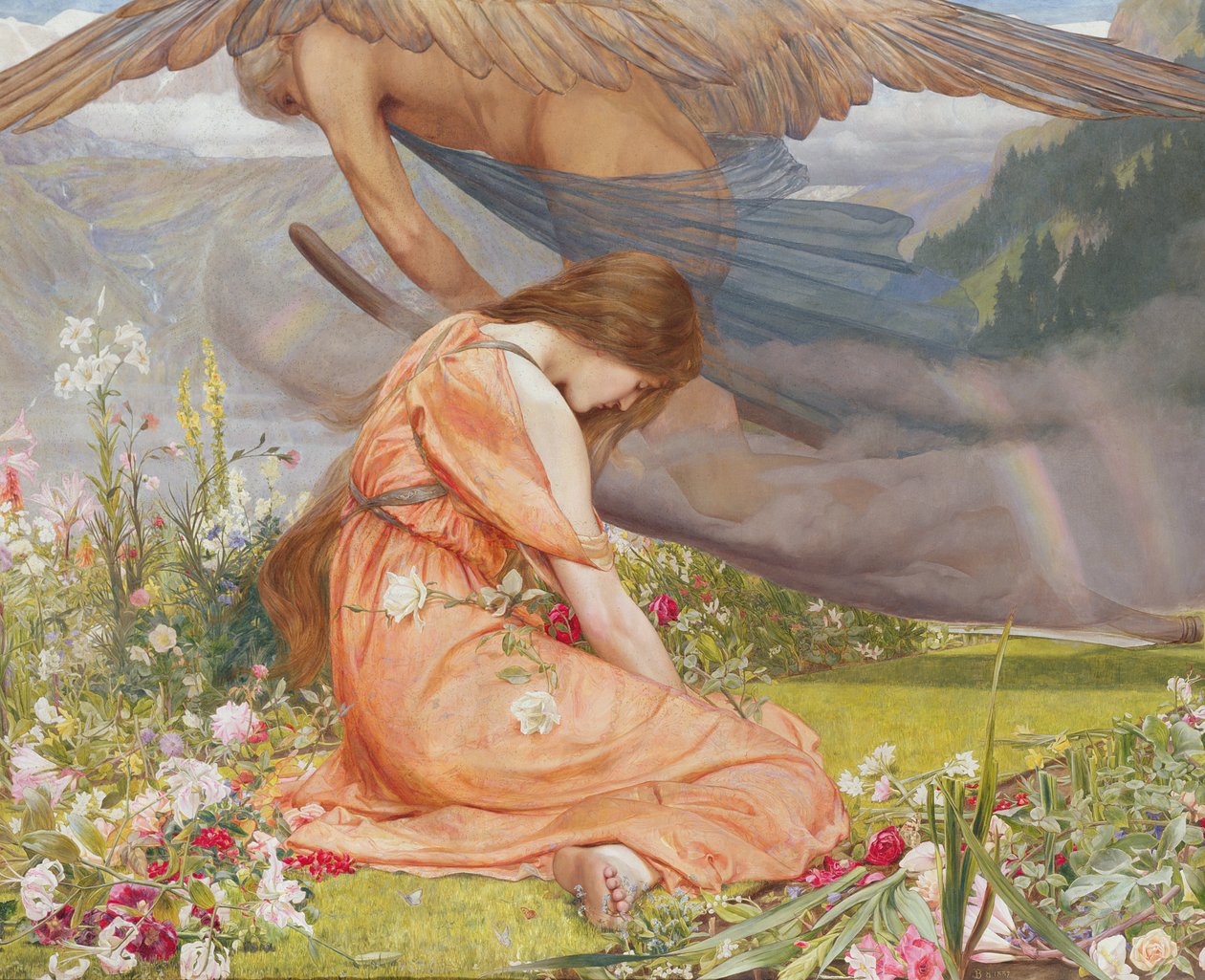The Garden of Adonis - Amoretta and Time, 1887 af John Dickson Batten
