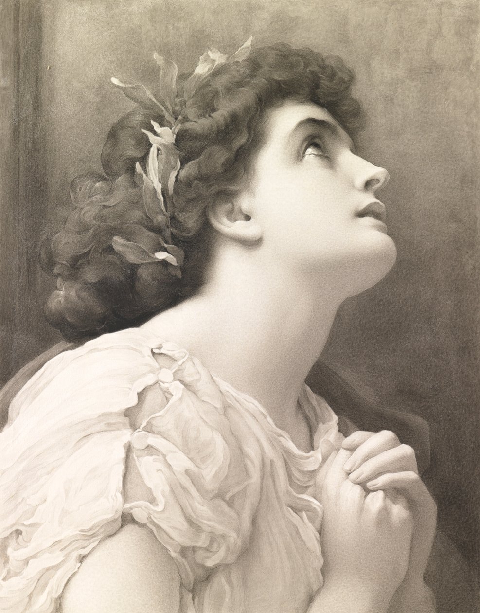 Faith, efter Leighton, 1900 (akvarel) af John Douglas Miller