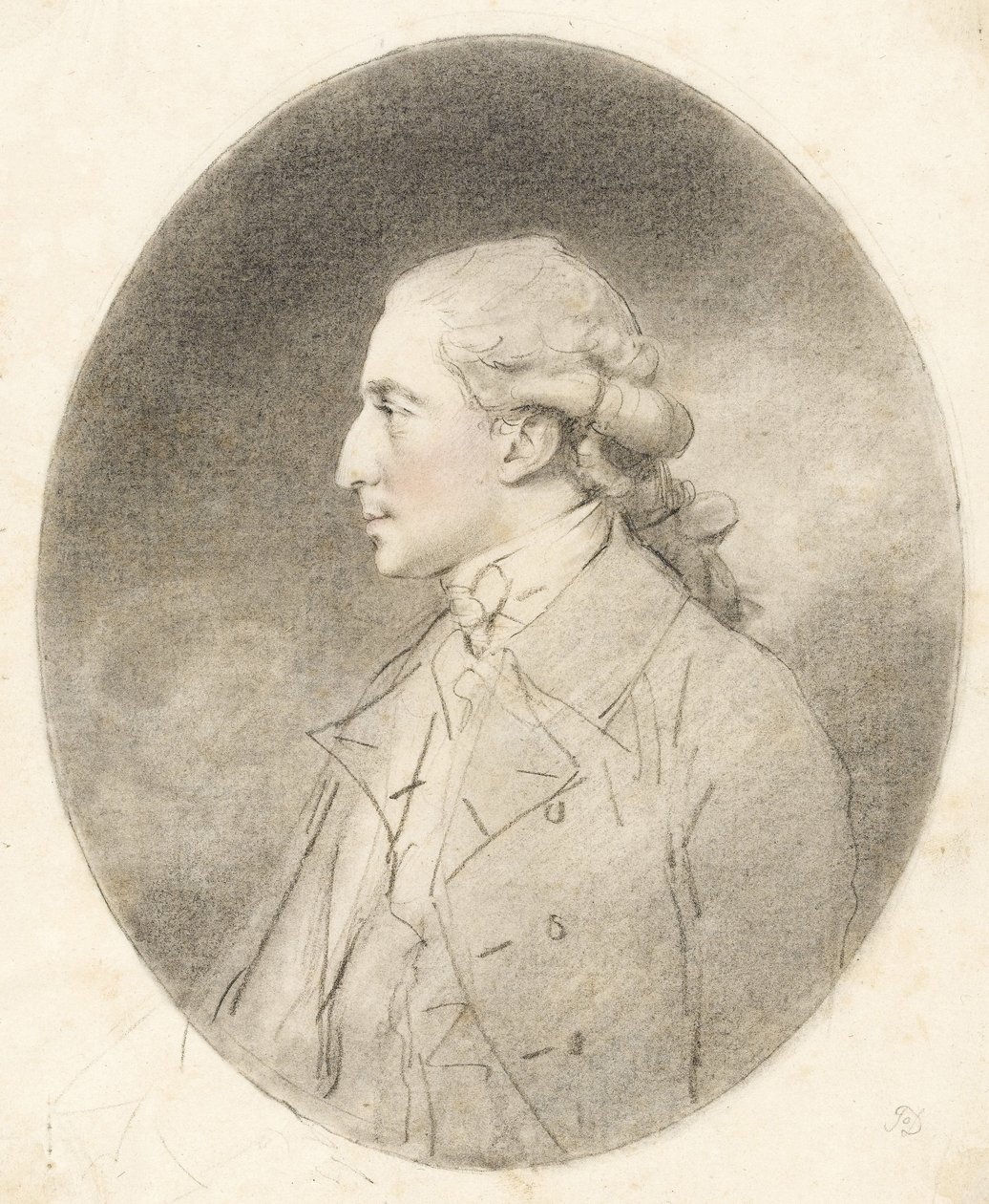 Andrew Robinson Stoney-Bowes, 1781 (rød og sort kridt på papir) af John Downman