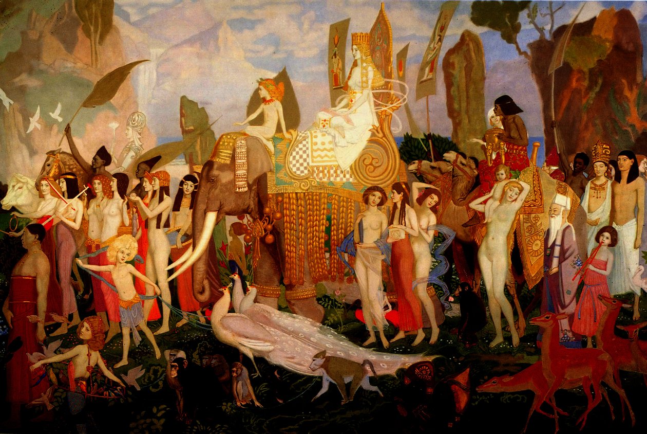 Dronningen af Saba, 1923 (tempera på panel) af John Duncan