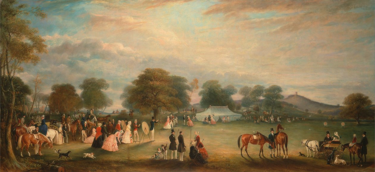 Bueskydningsmøde i Bradgate Park, Leicestershire af John E. Ferneley